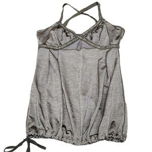 ❤️2/$18 Lululemon Athletic Goddess Green Built in Bra Tank Top Size S